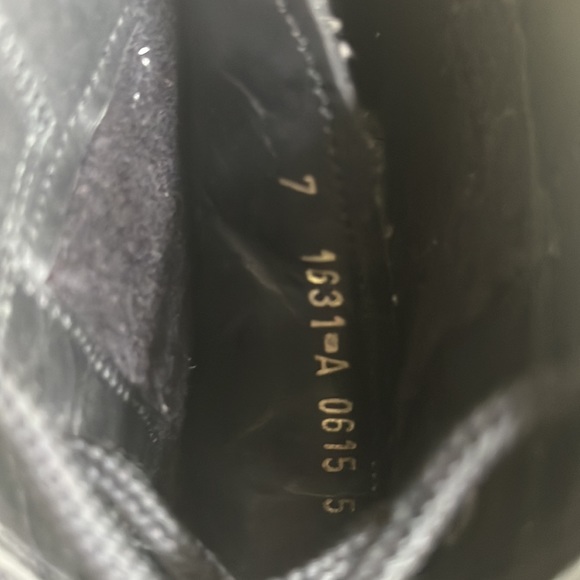 Black Leather Lace up boots with small buckle detailing, 6/6.5 - Picture 5 of 9